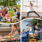 Extra Large Picnic Blankets Waterproof Foldable (60 "x 80") Beach Blanket Waterproof Sandproof,3-Layer Thicking Mat Outdoor Packable Camping Blanket