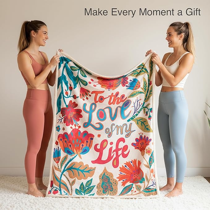 HORIMOTE HOME Sherpa Blanket for Winter, Soft Warm Blanket, Reversible Fleece Blanket for Women, Girls & Mom, Gifts for Your Loved One Throw Blanket for Birthday, Christmas 60"x80"