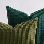 Topfinel Fall Pillow Covers Set of 4 Soft Corduroy Boho Strip Textured OliveGreen Pillow Covers Modern Farmhouse Cute Autumn Home Decor Green Living Room Sofa Couch Bed 40x40 cm