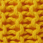 GDFStudio Poona Handcrafted Modern Cotton Pouf, Yellow 20 *20 *14