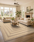 LUMI 9x12 Jute Hand Weave Area Rug, Raffia Braided Area Rug for Living Room, Farmhouse Style Indoor Outdoor Mat, Natural Woven Carpets, Handcrafted Home Decor Floor Rug for Dining Room, Patio