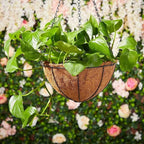 Hanging Baskets Planter for Plants - 4 Pack 12 Inch Metal Baskets with Coco Coir Liner, Hanging Flower Pots for Outside with Chain, Indoor Outdoor Garden Porch Decoration (12'' Pack of 4)