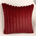 2 Pack 18x18 Pillow Cover Velvet Pillow Covers, Faux Fur Square Throw Pillow Covers for Living Room Decorations Throw Pillow Case, Throw Pillow Cover Cushion Cover for Sofa Bedroom Car, Burgundy Red