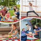 Extra Large Picnic Blankets Waterproof Foldable (80 "x 80") Beach Blanket Waterproof Sandproof,3-Layer Thicking Mat Outdoor Packable Camping Blanket