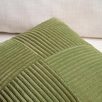 Fancy Homi 2 Packs Moss Green Euro Decorative Throw Pillow Covers 28x28 Inch for Bedroom Couch Bed, Farmhouse Boho Home Decor, Soft Corss Corduroy Patchwork Textured Square Cushion Case 71x71 cm