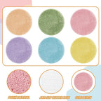 JarThenaAMCS 6Pcs Pastel Student Carpet Seats 16" Round Floor Seats Soft Circle Floor Rug Mats for Classroom Group Activity Learning Play Areas Supplies