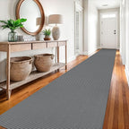 EARTHALL Runner Rug 3x18 Ft Washable Runners for Hallways Extra Long Woven Non Slip Entryway Runner Braided Kitchen Runner Indoor Outdoor Carpet Runners for Hotels, Officel, Stair, Dark Gray