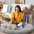 Extra Large Floor Pillow 35 Inch Round Circle Chair Floor Meditation Cushion Papasan Swing Cushion for Adults Oversized Playroom Pillows Big Pillow for Yoga Living Room Sofa