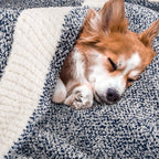 NEXHOME PRO Soft Throw Blankets for Couch, Reversible Warm Blankets Cozy Knit Blanket for Women, Fuzzy Plush Lightweight Throws for Sofa, Bed, Picnic, Navy, 50 x 60 inches