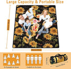 Extra Large Picnic Blankets Waterproof Foldable (60 "x 80") Beach Blanket Waterproof Sandproof,3-Layer Thicking Mat Outdoor Packable Camping Blanket