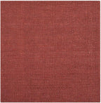 SAFAVIEH Area Rug 8' Square - Natural Fiber Collection - Rust, Handmade Jute, Farmhouse Style, Chunky Textured Thick Pile (NF447C)