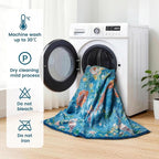 MSGKV Boho Throw Blanket for Couch 50"x60" Cotton Blanket with Floral and Bird Spring Breathable Lightweight Farmhouse Decorative Blankets for Sofa Muslin All Seasons