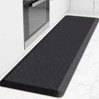 Mattitude 4/5 Inch Thick Kitchen Mat Cushioned Anti-Fatigue Floor Mat Water Resistant Non-Slip Mats and Rugs Standing and Comfort Desk Mats for House Sink Office Laundry (Black, 24"x70")