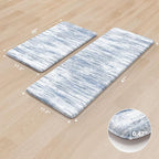 KIMODE Anti Fatigue Kitchen Mats 17"x47"+17"x29", Abstract Kitchen Rugs Sets of 2, Non Slip Kitchen Mats for Floor, Cushioned Comfort Standing Mats for Sink, Laundry, Office, Desk Multi-Blue