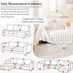 VClife Soft Plush Faux Fur Couch Cover, Warm Fuzzy White Sofa Covers for 3 Cushion Couch Sofa (71"x150") Non Slip Couch Covers for Dog Cat Washable Thick Furniture Protector for Pets