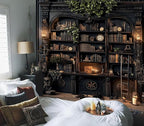 TUGCAY Vintage Bookshelf Tapestry, Medieval Gothic Bookcase Tapestry Spooky Library Tapestries Book Skull Backdrop for Bedroom Living Room Dorm Office Wall Decor 80’’ x 60’’