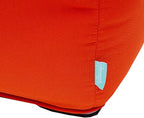 QILLOWAY Indoor/Outdoor Inflatable Stool, Ottoman Pouf Cube 16",All Weather Foot Rest for Camping or Home (Orange)