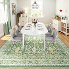 Lofus 8x10 Area Rug for Living Room, Light Green Washable Area Rugs with Non-Slip Backing,Soft Boho Carpets for Bedroom Dining Room Home Office Indoor Nursery