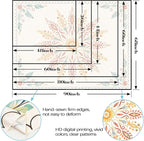 Accnicc Boho Floral Mandala Tapestry for Bedroom Bohemian Flower Wall Tapestry Aesthetic Small Watercolor Yellow Beige Hippie Indian Tapestries Wall Hanging for Living Room Dorm Decor 60 x 44 Inch