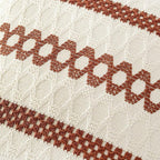 MIULEE Set of 2 Rust Decorative Pillow Covers 18x18 Inch Farmhouse Rustic Boho Couch Throw Pillows Modern Cotton Cushion Covers Retro Cute Macrame Woven Home Decor for Bed Sofa Chair