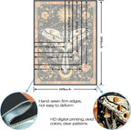 Aipon Orange Moth Tapestry Boho Retro Floral Flowers Tapestries Aesthetic Vintage Mushroom Tapestry Bedroom Indie Verti1cal Ta1pestry Wall Hanging for Living Room Dorm (36.00'' × 48.00'', Orange)