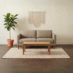 · REDEARTH · Jute Cotton Area Rug - 6'x9' Rectangular Rug, Sustainable Handwoven, Non-Shedding, Soft & Durable – Reversible, Neutral Tones for Home Décor in Living Room, Dining Room, Bedroom