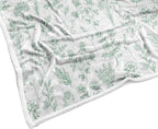Floral Fuzzy Blanket Green Floral Throw Blanket, Botanical Flowers Blankets, Soft, Flannel, Warm, Boho Flowers Bed Blankets All Season for Couch Bedroom Living Room 60X70 Inch