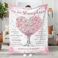 Aipon Daughter Gifts Blanket 50"x 60", Birthday Gifts Blanket from Mom Dad for Daughter, Blankets for Adult Daughters Wedding Graduation