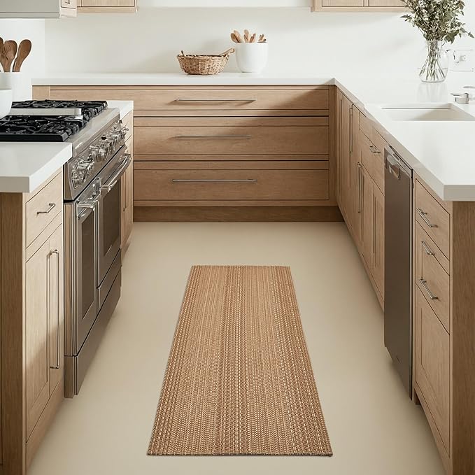 20"x59" Kitchen Mats for Floor, Machine Washable Mats, Woven Kitchen Rugs, Boho Style, Non Slip, Runner Rugs for Kitchen, Non-Slip, Durable, Easy Clean, Everyday Use