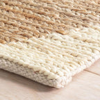 Dash & Albert Harwich Natural Handwoven Jute Rug, 2.5 X 8 Feet, Tan Geometric Pattern