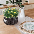Natural Woven Planting Basket for Indoor Outdoor Use Handwoven Rattan Pot Container Decorative Flower Storage Basket for Home Garden Terraces Boho Style Planter for Small Plants