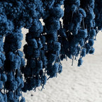 Throw Blanket for Couch, Navy Blue Luxury Knitted Throws 50"x60", Textured Blankets with Handmade Fringe Tassels for Bed Sofa Decorative, Chunky Soft Farmhouse Boho Home Decor