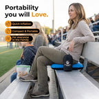 Whispering Winds Inflatable Seat Cushion - Comfortable Blow-up Foam Pad for Airplane, Travel, Stadium, Outdoors, Camping, Car & More