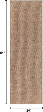 Easy Jute Runner Rug 2x7 Indoor Outdoor Natural Rugs Solid Fiber Rug Woven Area Rug Boho Easy Clean Inside Carpet for Living Room Bedroom Dining Room Hallway or Outdoor Patio Porch (2 X 7 Natural)