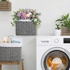 Novabright 2 Pack Wicker Hanging Basket with Handles Liners House Warming Gift for Organizing Front Door Mail Flowers Woven Wall Storage Basket for Garden Farmhouse Home(Paper Rope,Minimalist Style)
