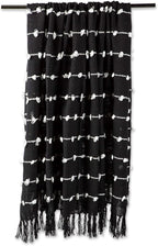 DII Woven Loop Throw Collection, 50x60, Black