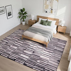 Washable Rugs 8x10 Area Rugs for Living Room- Modern Abstract Rugs for Bedroom,Dining Room, Large Soft Low Pile Carpet with Non Slip Rubber Backing,Neutral Accent Rug for Nursery Home Office