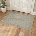 GENIMO Area Rug 2x3 Doormat, Machine Washable Low Pile Rugs, Small Retro Chenille Entryway Mat for Entrance, Hallway, Kitchen and Corridor, Dusty Beige