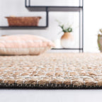 SAFAVIEH Natural Fiber Collection Area Rug - 5' x 8', Olive & Natural, Handmade Flat Weave Stripe Jute & Cotton Jute, Ideal for High Traffic Areas in Living Room, Bedroom (NFB655X)