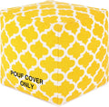 REDEARTH · UNSTUFFED Pouf Ottoman Cover Textured Storage Cube Boho Bean Bag Footrest Stool for Living Room, Bedroom,Nursery, Farmhouse, Kidsroom, Patio, Gym; 100% Cotton (18X18X18; Mustard)
