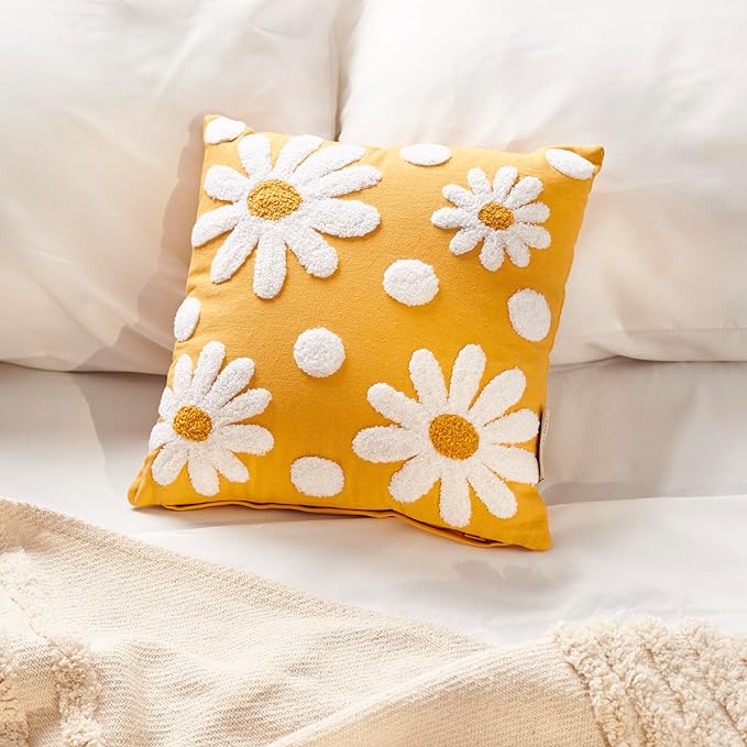 Primitives by Kathy Tufted Daisy Pillow