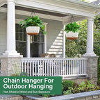 Hanging Planters for Indoor Plants, 2 Pack 10 Inch Self Watering Hanging Pots for Plants with Drainage Holes, Indoor Outdoor Hanging Flower Pots for Home Garden Ceiling Decor (White)
