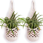 2PK Hanging Planter for 6 Inch Pot, Wall Planters for Indoor Plants (White)