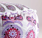 Indian Mandala Floor Pillow Pouf Cover Hippie Cotton Cushion Ottoman Cover Bohemian Meditation Seating Throw Decorative Footstool Decorative Kids Bean Bag