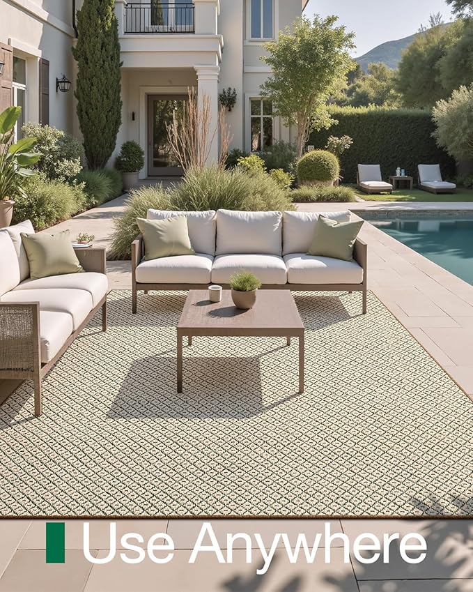 LUMI 5x8 Sisal Area Rug for Living Room, Natural Handwoven Rugs Non Slip, Farmhouse Braided Carpets No Shedding for High Traffic, Dining Room, Indoor, Outdoor, Patio