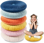 Namalu 6 Pcs 13.8 Inch Floor Cushions for Classroom Seat Cushion Assorted Colored Floor Cushion Velvet Round Throw Pillow Classroom Seating for Kids Adult Preschool Playroom Daycare Nursery Elementary