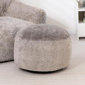 HollyHOME 15"(H) Bean Bag Round Ottoman Pouf, 6.6LB Memory Foam Filled Footstool for Sofa, Accent Stuffed Footrest Stool with Washable Cover, Single Footrest Stool for Living Room, Bedroom, Coffee
