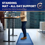 FEATOL Anti Fatigue Mat for Standing, 9/10 Extra Thick Ergonomic Standing Desk Mat, Comfort & Durable Memory Foam Standing Mat at Home,Office All Day (20" x 32", Blue, 1PC)