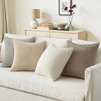 MIULEE Neutral Harmony Decorative Throw Pillow Covers for Couch Bed Living Room 18x18 Inch Set of 4 Modern Cushion Covers Soft Corduroy Pillowcases Western Home Decor Gradient Series