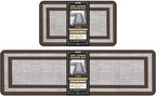 Mattitude Kitchen Mats Set of 2 Cushioned Rugs 0.47 inch Thick Anti-Fatigue Mats for Kitchen Floor,Waterproof Non-Slip Mats and Rugs Set for Office,Floor,Laundry 17.3"×29"+17.3"×59",Chocolate